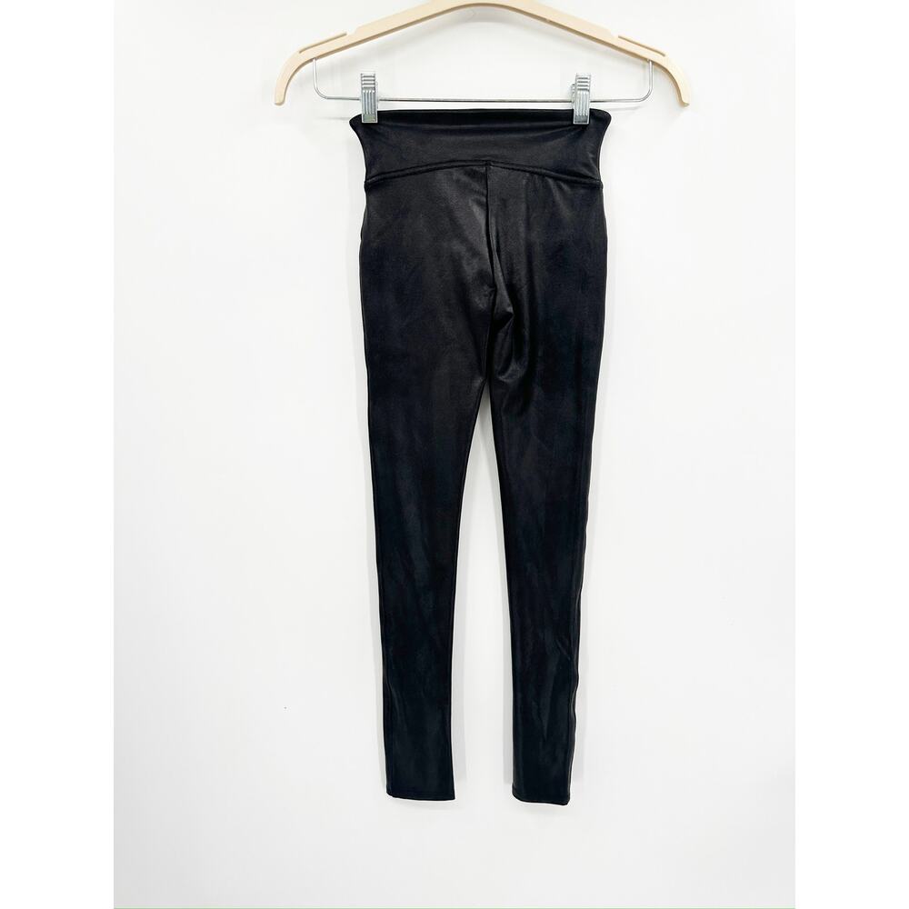 Spanx Black Faux Leather High Waist Leggings Size Medium NWT - Picture 4 of 5